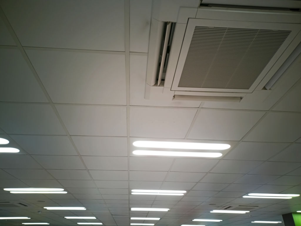 Air conditioning Ventilation Ducts and light in building