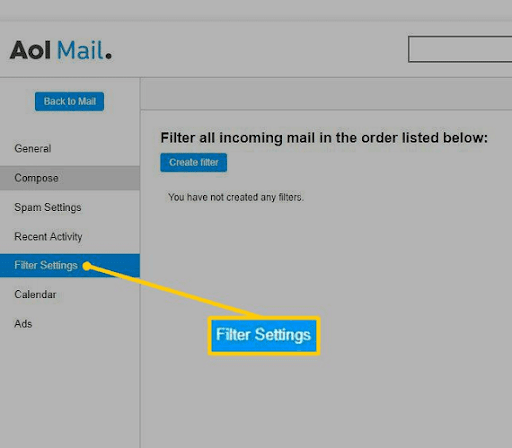 Examine the Mail Filters 